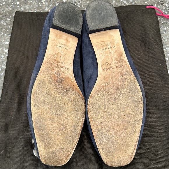 Kate Spade Navy Suede Embellished Ballet Flats Size 9 - Picture 4 of 4